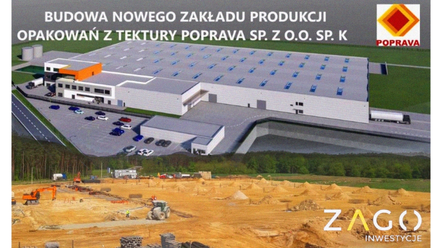 POPRAVA SP. Z O.O. SP. K has started the construction of a new cardboard packaging production plant in Rojów